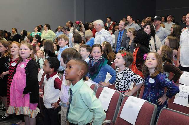 audience filled with PTA elementary reflections winners